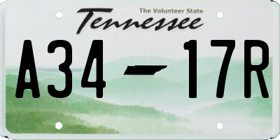 TN license plate A3417R