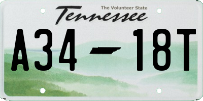 TN license plate A3418T