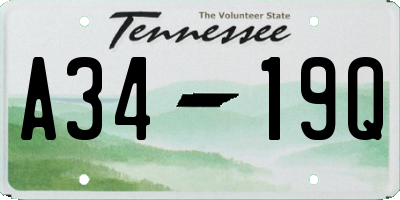 TN license plate A3419Q