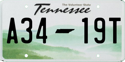 TN license plate A3419T