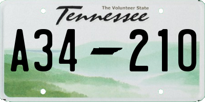 TN license plate A3421O