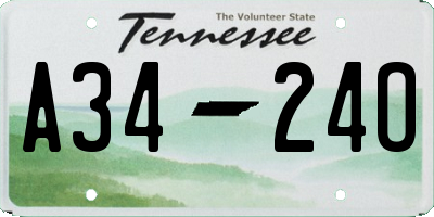 TN license plate A3424O