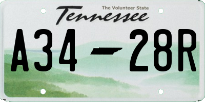 TN license plate A3428R