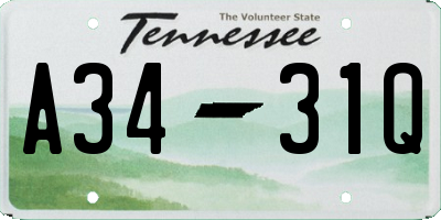 TN license plate A3431Q