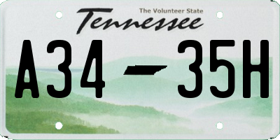 TN license plate A3435H