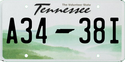 TN license plate A3438I