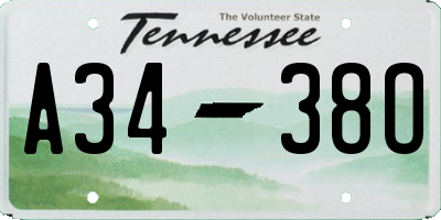 TN license plate A3438O