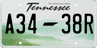 TN license plate A3438R