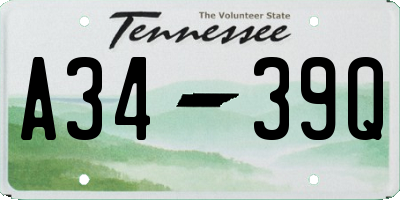 TN license plate A3439Q