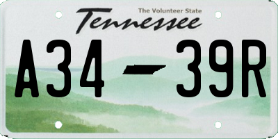 TN license plate A3439R