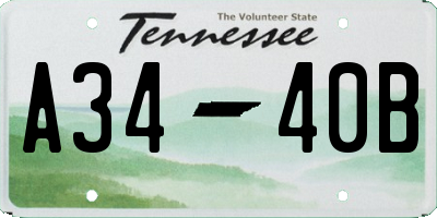 TN license plate A3440B
