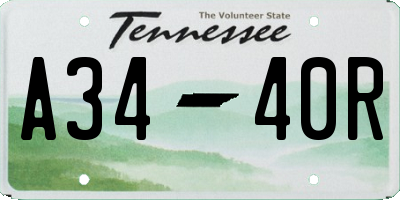 TN license plate A3440R