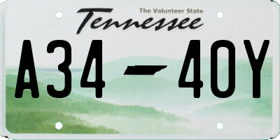 TN license plate A3440Y