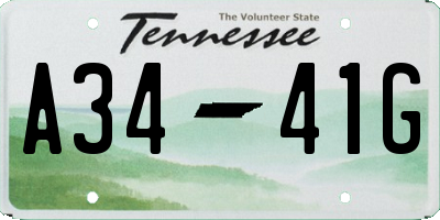 TN license plate A3441G