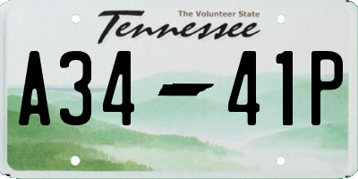 TN license plate A3441P