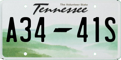 TN license plate A3441S