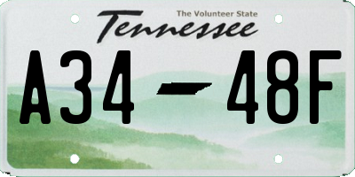 TN license plate A3448F