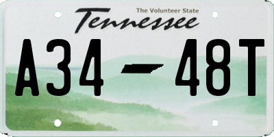 TN license plate A3448T
