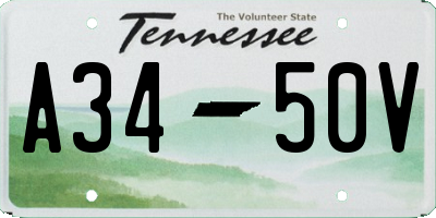 TN license plate A3450V