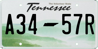 TN license plate A3457R