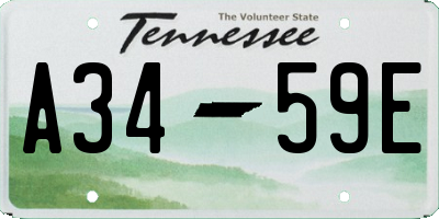 TN license plate A3459E