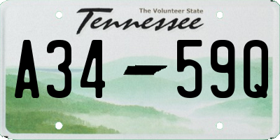 TN license plate A3459Q
