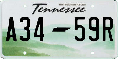 TN license plate A3459R