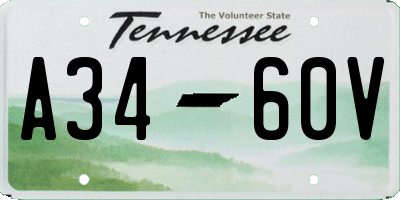 TN license plate A3460V