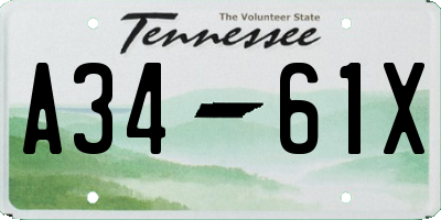 TN license plate A3461X