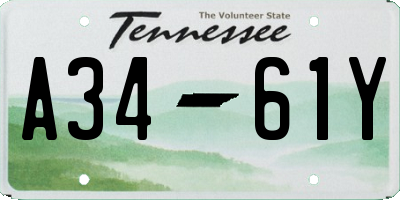 TN license plate A3461Y