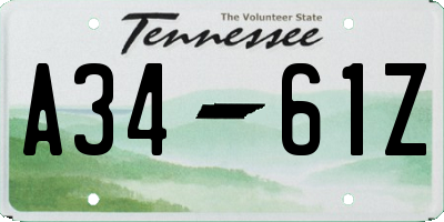 TN license plate A3461Z