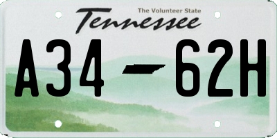 TN license plate A3462H