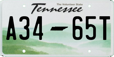 TN license plate A3465T