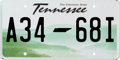 TN license plate A3468I