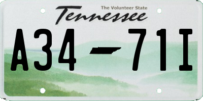 TN license plate A3471I