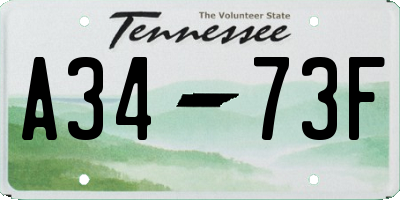 TN license plate A3473F
