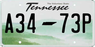TN license plate A3473P