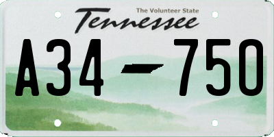TN license plate A3475O