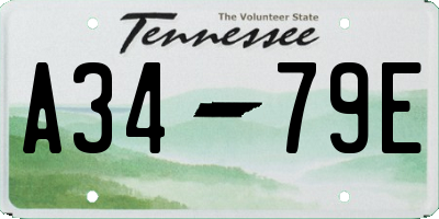 TN license plate A3479E