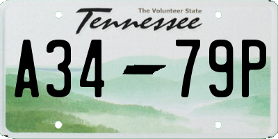 TN license plate A3479P