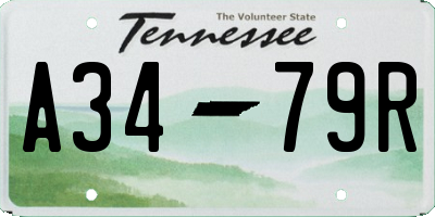TN license plate A3479R
