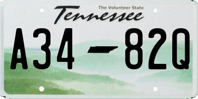 TN license plate A3482Q