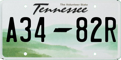 TN license plate A3482R