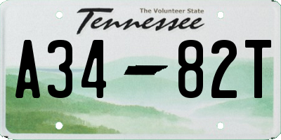 TN license plate A3482T