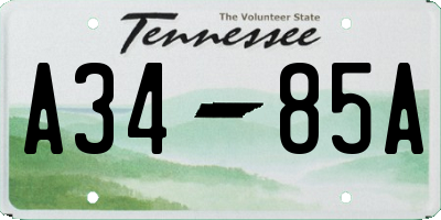 TN license plate A3485A