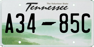 TN license plate A3485C