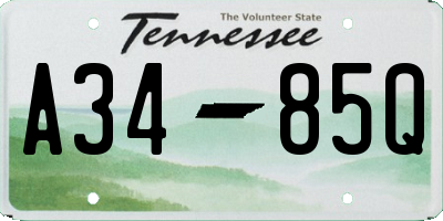 TN license plate A3485Q