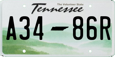 TN license plate A3486R