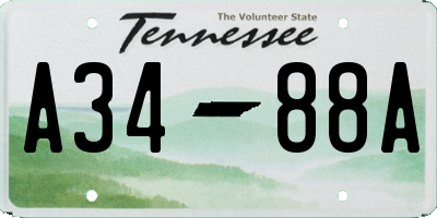 TN license plate A3488A