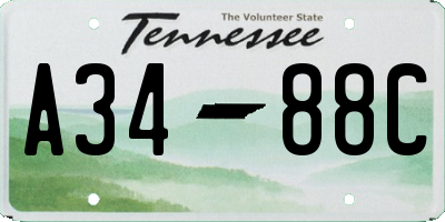 TN license plate A3488C